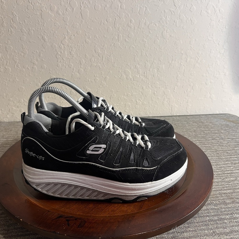 Skechers Shape-ups 57003 Womens 8.5 Black Rocker Bottom Toning Walking Shoes